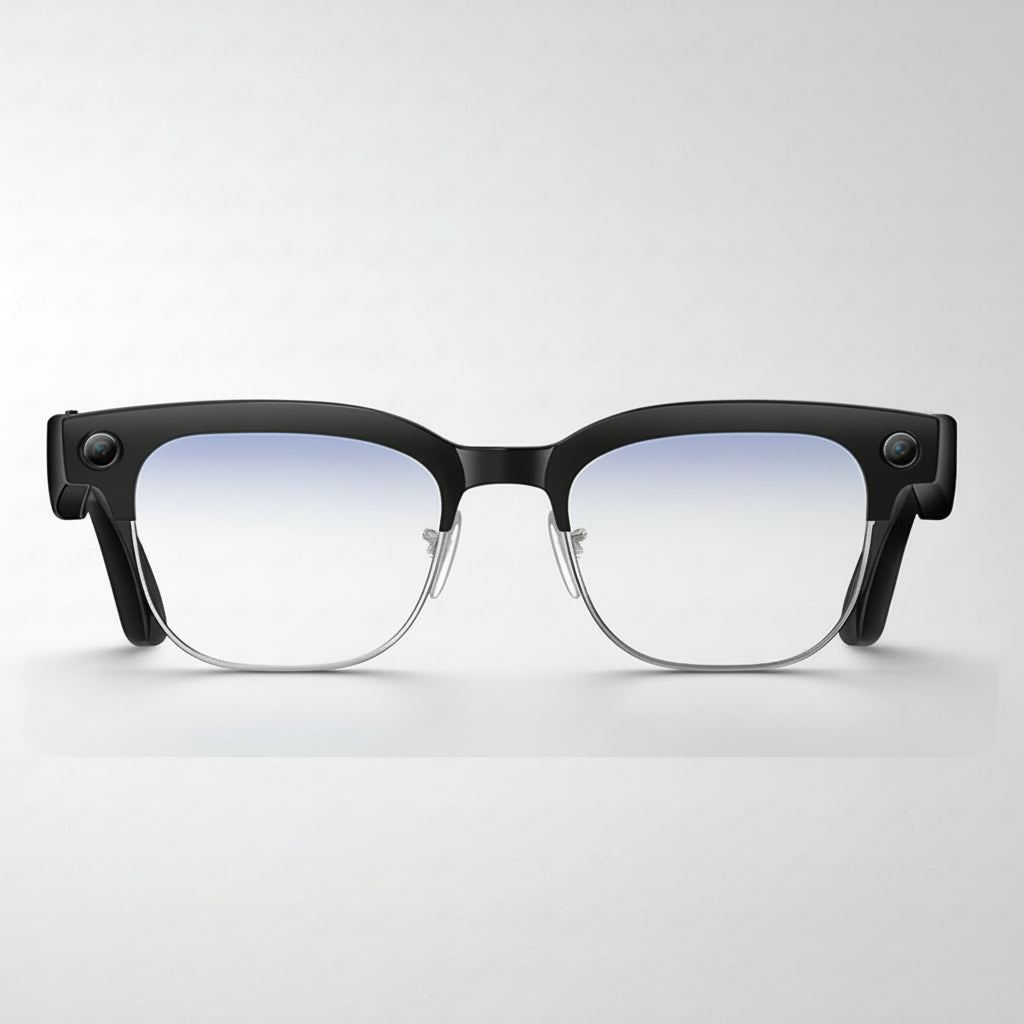TechSight AI Glass 4K – Lunettes Intelligentes | Caméra 4K 8MP, Traduction IA, Réveil Vocal & Anti-Lumière Bleue