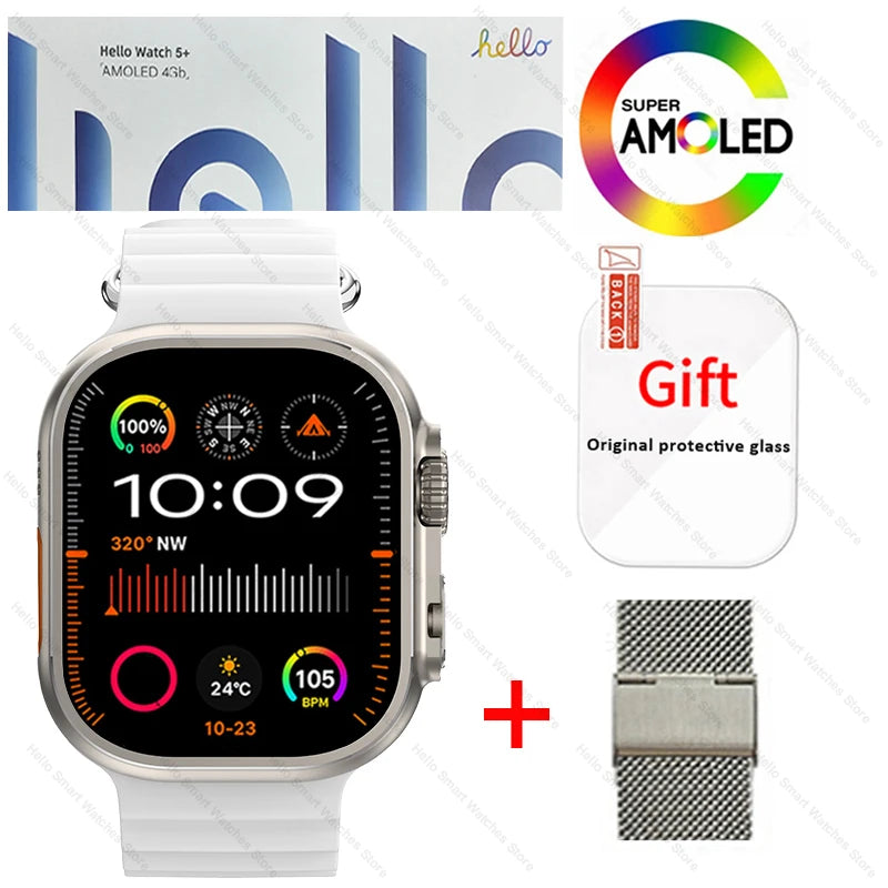 Hello Watch 5 Plus Ultra 3 – Smartwatch AMOLED 49mm | NFC, GPS, Bluetooth, 4G ROM | TechSight.vision