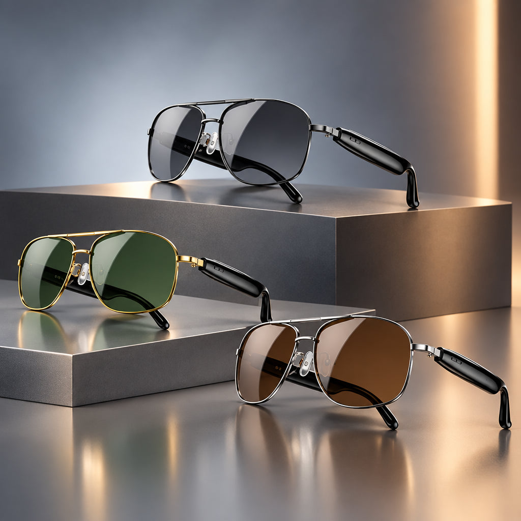 TechSight Vision D1 Pro – Lunettes Connectées Audio Bluetooth, Protection UV, IP54