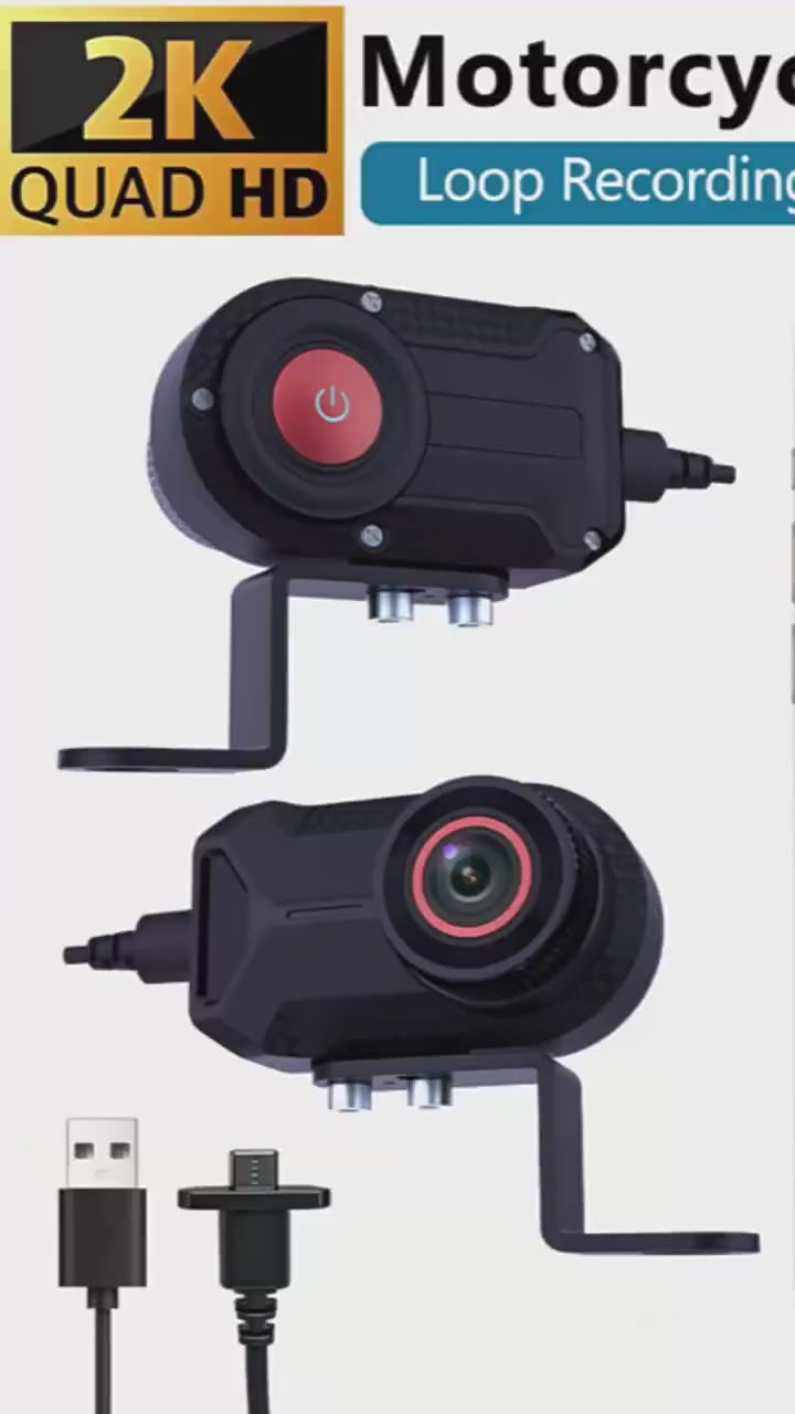 TechSight Dash Cam Moto 2K HD | WiFi, Étanche IP66 & Vision Nocturne 170°